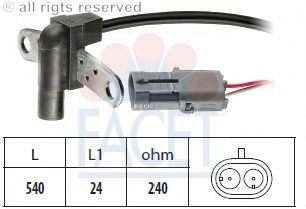 Generador de impulsos, cigüeñal; Generador de impulsos, Volante motor; Sensor, posición arbol de levas 9.0016