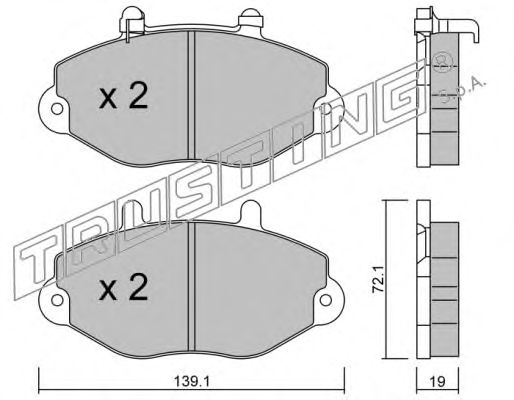 Комплект тормозных колодок, дисковый тормоз 202.1