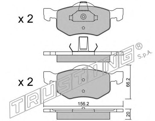 Brake Pad Set, disc brake 625.0