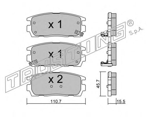 Комплект тормозных колодок, дисковый тормоз 795.0