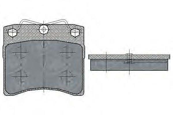 Комплект тормозных колодок, дисковый тормоз SP 169