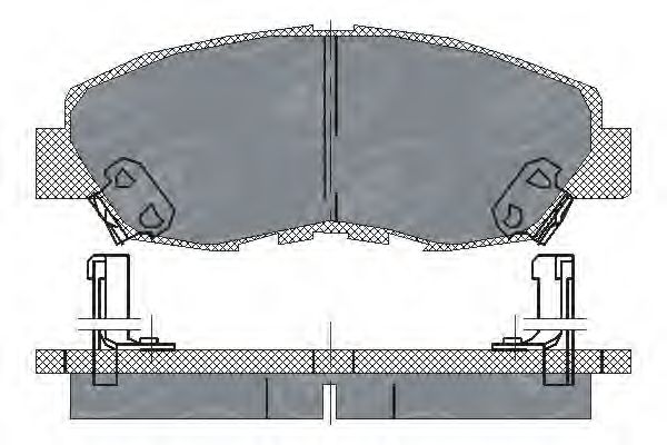 Комплект тормозных колодок, дисковый тормоз SP 180
