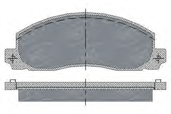 Комплект тормозных колодок, дисковый тормоз SP 208