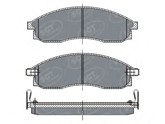 Комплект тормозных колодок, дисковый тормоз SP 263
