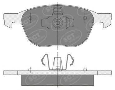 Комплект тормозных колодок, дисковый тормоз SP 358