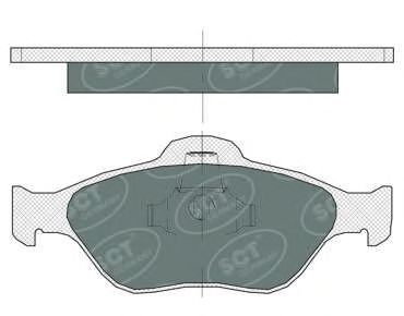 Комплект тормозных колодок, дисковый тормоз SP 363