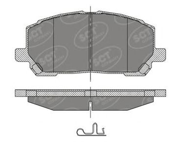Комплект тормозных колодок, дисковый тормоз SP 399