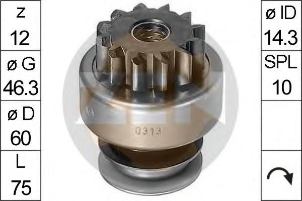 Freewheel Gear, starter ZN0313
