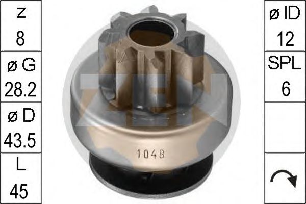 Freewheel Gear, starter ZN1048