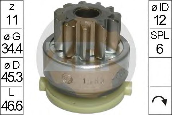 Freewheel Gear, starter ZN1585