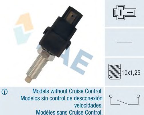 Interruptor luces freno; Conmutador, accionamiento embrague (control veloc.); Conmutador, accionamiento embrague (gestión motor) 24720