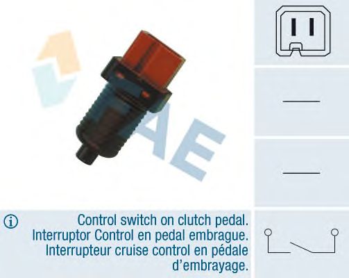 Interruptor luces freno; Conmutador, accionamiento embrague (control veloc.); Interruptor, control embrague; Conmutador, accionamiento embrague (gestión motor) 24880
