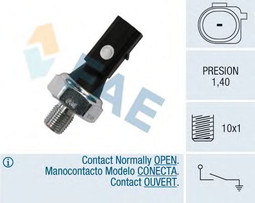 Interruptor de control de la presión de aceite 12885