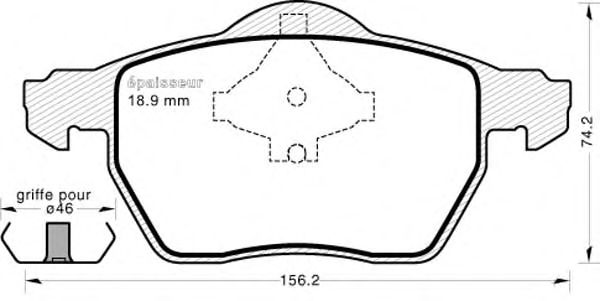 Комплект тормозных колодок, дисковый тормоз 590