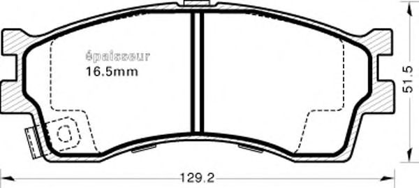 Комплект тормозных колодок, дисковый тормоз 595
