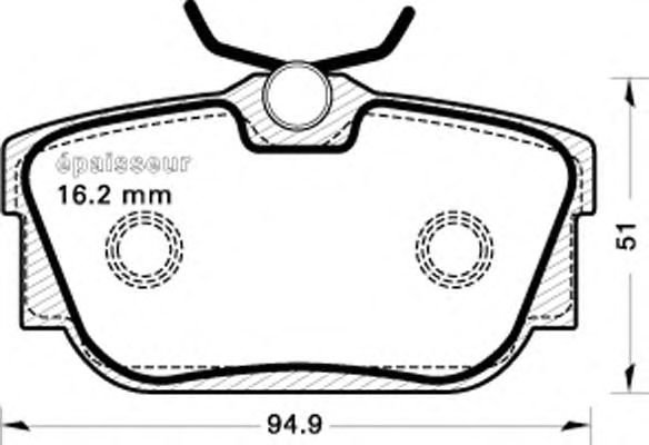 Комплект тормозных колодок, дисковый тормоз 640