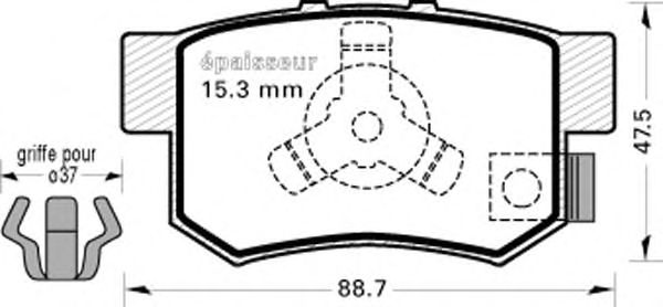 Комплект тормозных колодок, дисковый тормоз 834