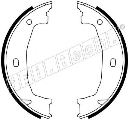 Комплект тормозных колодок, стояночная тормозная система 1019.028