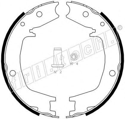 Комплект тормозных колодок, стояночная тормозная система 1046.215