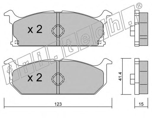 Комплект тормозных колодок, дисковый тормоз 431.0