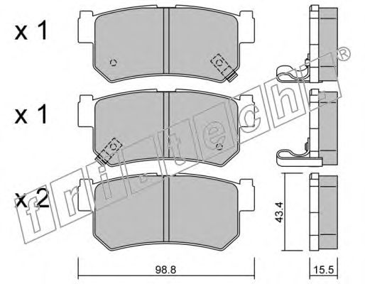 Комплект тормозных колодок, дисковый тормоз 535.0