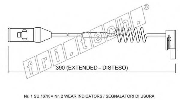 Сигнализатор, износ тормозных колодок SU.167K