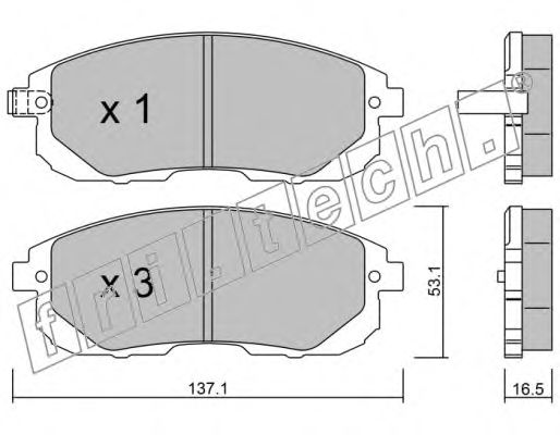 Комплект тормозных колодок, дисковый тормоз 893.0