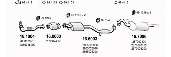 Avgassystem ART1156