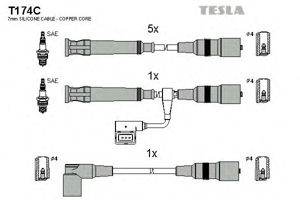 Juego de cables de encendido T174C