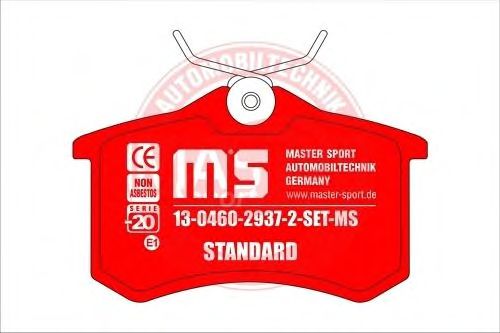 Комплект тормозных колодок, дисковый тормоз 13-0460-2937-2-SET-MS