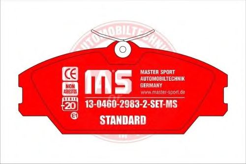 Комплект тормозных колодок, дисковый тормоз 13-0460-2983-2-SET-MS