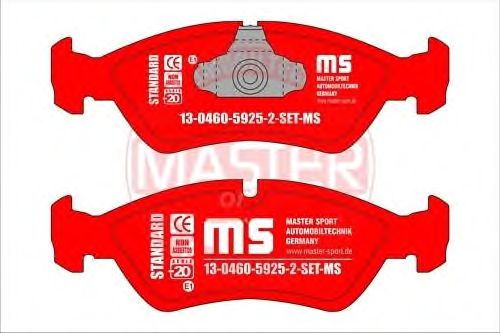 Комплект тормозных колодок, дисковый тормоз 13-0460-5925-2-SET-MS
