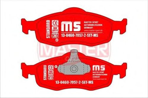 Комплект тормозных колодок, дисковый тормоз 13-0460-7057-2-SET-MS