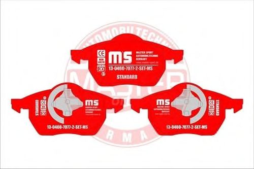 Комплект тормозных колодок, дисковый тормоз 13-0460-7077-2-SET-MS
