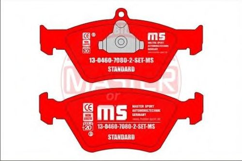 Комплект тормозных колодок, дисковый тормоз 13-0460-7080-2-SET-MS