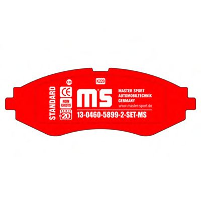 Комплект тормозных колодок, дисковый тормоз 13-0460-5899-2-SET-MS