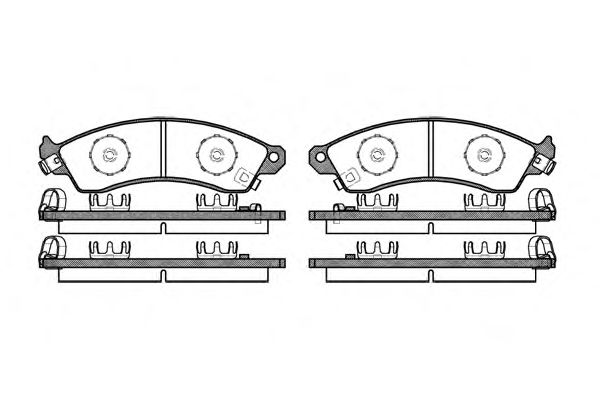 Комплект тормозных колодок, дисковый тормоз P2343.02