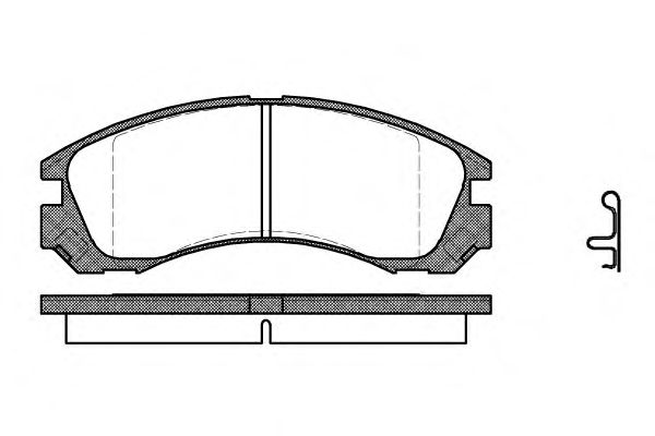 Комплект тормозных колодок, дисковый тормоз P2543.22