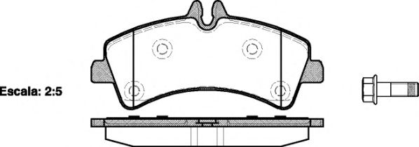 Комплект тормозных колодок, дисковый тормоз P13473.00