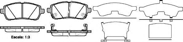 Комплект тормозных колодок, дисковый тормоз P13813.02