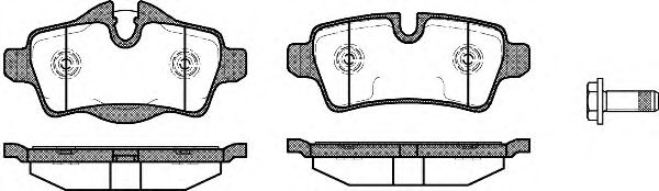 Комплект тормозных колодок, дисковый тормоз P12443.00