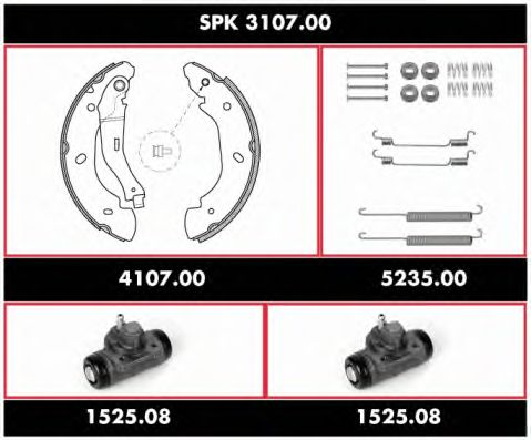 Brake Set, drum brakes SPK 3107.00