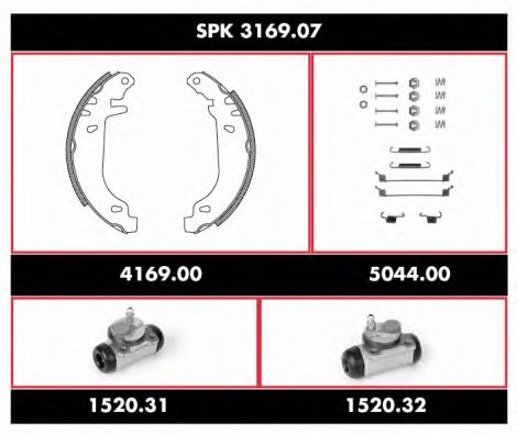Brake Set, drum brakes SPK 3169.07