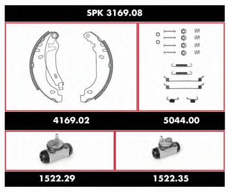 Brake Set, drum brakes SPK 3169.08