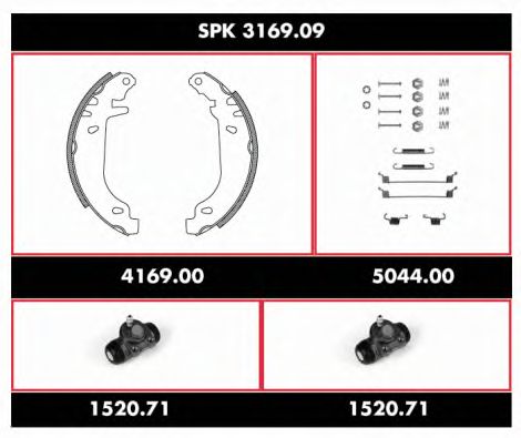 Brake Set, drum brakes SPK 3169.09