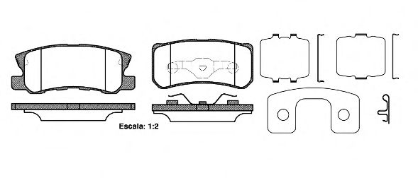 Комплект тормозных колодок, дисковый тормоз P9033.22
