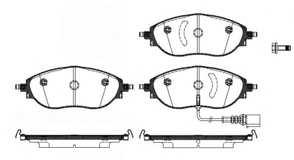 Комплект тормозных колодок, дисковый тормоз P15703.01