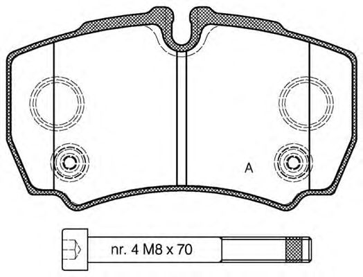 Комплект тормозных колодок, дисковый тормоз BPA0849.10