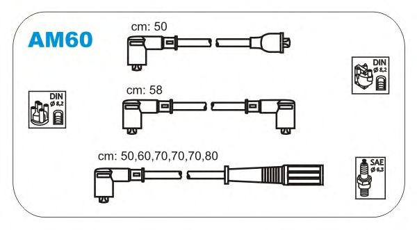 Комплект проводов зажигания AM60
