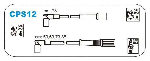 Комплект проводов зажигания CPS12